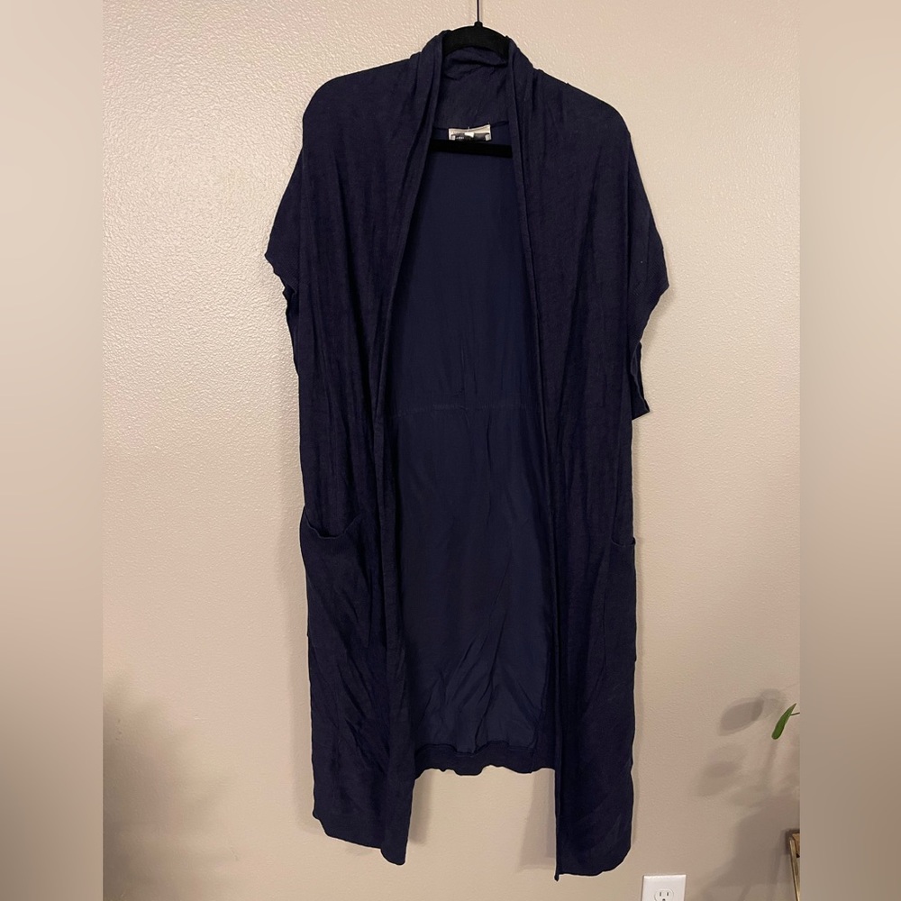 Anthropologie Navy Blue Shawl